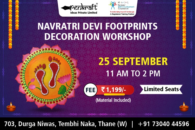Penkraft Navratri Devi Footprints Decoration Workshop